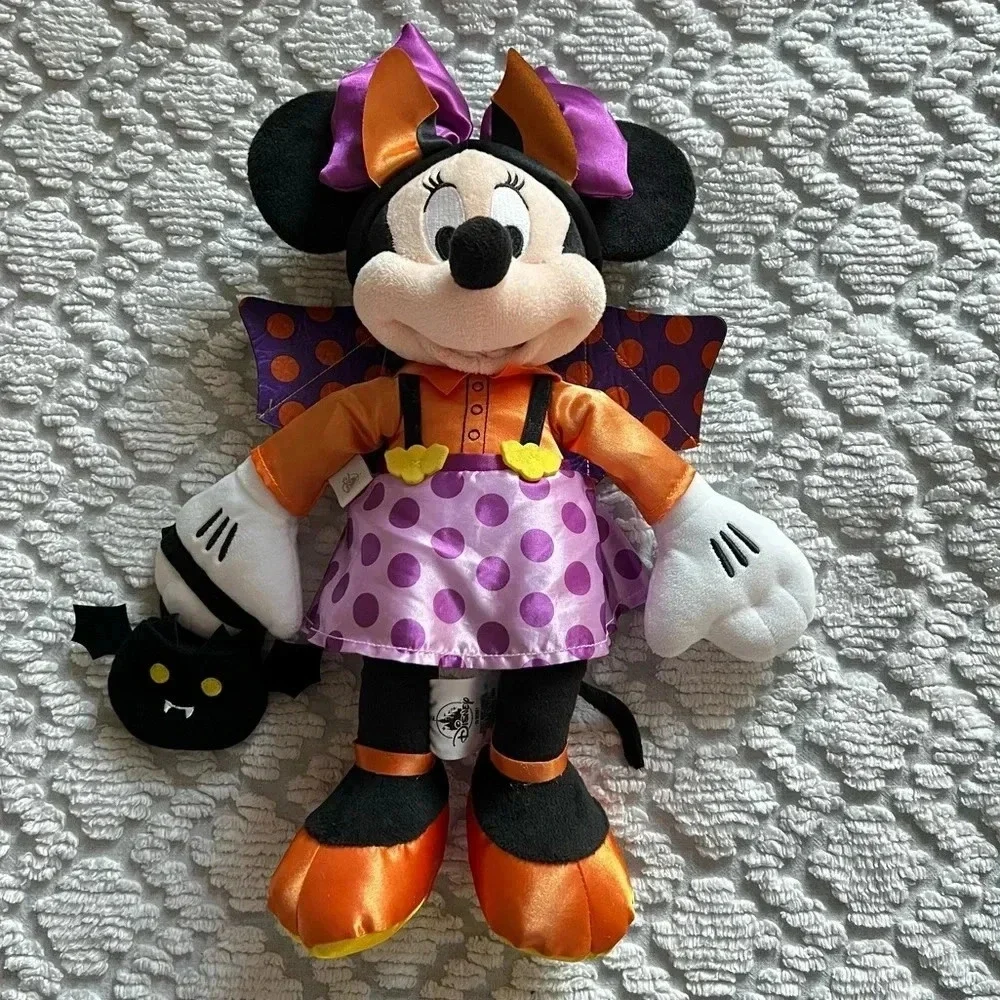 Disney Original Minnie Mouse Halloween Outfit Stuffed Animal Plush 15 inches